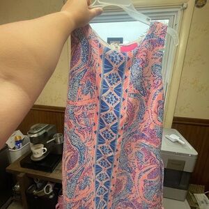 Lilly Pulitzer coastal blue layer gator romper